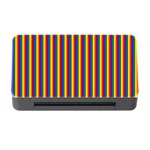 Vertical Gay Pride Rainbow Flag Pin Stripes Memory Card Reader with CF Front