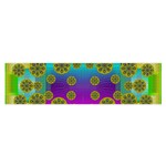 Celtic Mosaic With Wonderful Flowers Satin Scarf (Oblong) Front