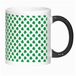 Green Shamrock Clover on White St. Patrick s Day Morph Mugs Right