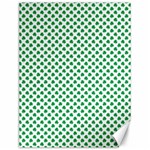 Green Shamrock Clover on White St. Patrick s Day Canvas 12  x 16   11.86 x15.41  Canvas - 1