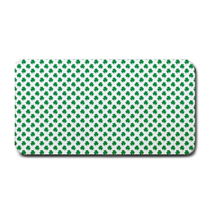 Green Shamrock Clover on White St. Patrick s Day Medium Bar Mats