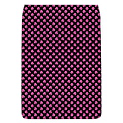 Small Hot Pink Irish Shamrock Clover On Black Flap Covers (s)  by PodArtist