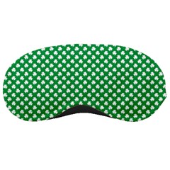  White Shamrocks On Green St  Patrick s Day Ireland Sleeping Masks by PodArtist