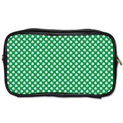  White Shamrocks On Green St  Patrick s Day Ireland Toiletries Bags 2-side by PodArtist