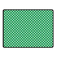  White Shamrocks On Green St  Patrick s Day Ireland Double Sided Fleece Blanket (small)  by PodArtist