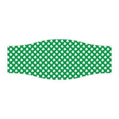  White Shamrocks On Green St  Patrick s Day Ireland Stretchable Headband by PodArtist