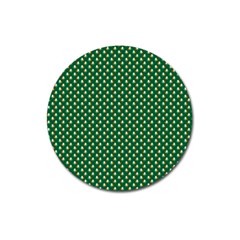 Irish Flag Green White Orange On Green St  Patrick s Day Ireland Magnet 3  (round) by PodArtist