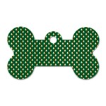 Irish Flag Green White Orange on Green St. Patrick s Day Ireland Dog Tag Bone (One Side) Front