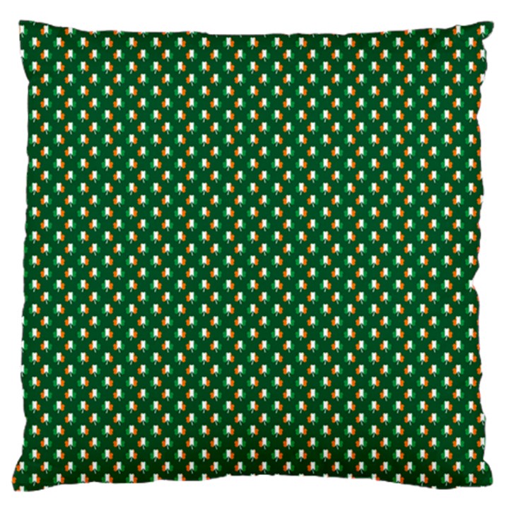 Irish Flag Green White Orange on Green St. Patrick s Day Ireland Standard Flano Cushion Case (One Side)