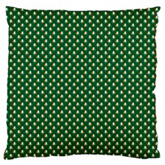 Irish Flag Green White Orange On Green St  Patrick s Day Ireland Large Flano Cushion Case (two Sides) by PodArtist