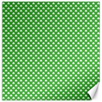 White Heart-Shaped Clover on Green St. Patrick s Day Canvas 20  x 20   19 x19.27  Canvas - 1