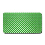 White Heart-Shaped Clover on Green St. Patrick s Day Medium Bar Mats 16 x8.5  Bar Mat