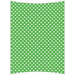 White Heart-shaped Clover On Green St  Patrick s Day Back Support Cushion