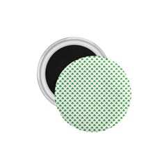 Green Heart-shaped Clover On White St  Patrick s Day 1 75  Magnets by PodArtist