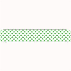 Green Heart-shaped Clover On White St  Patrick s Day Small Bar Mats by PodArtist