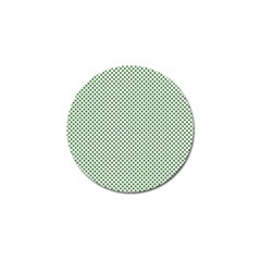 Shamrock 2-tone Green On White St Patrick’s Day Clover Golf Ball Marker by PodArtist