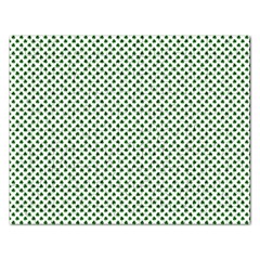 Shamrock 2-tone Green On White St Patrick’s Day Clover Rectangular Jigsaw Puzzl by PodArtist