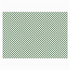 Shamrock 2-tone Green On White St Patrick’s Day Clover Large Glasses Cloth (2-side) by PodArtist