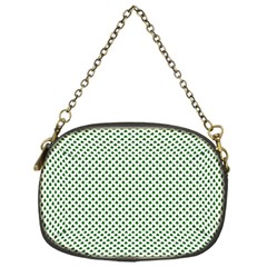 Shamrock 2-tone Green On White St Patrick’s Day Clover Chain Purses (one Side)  by PodArtist