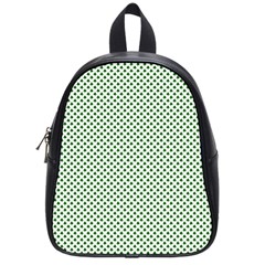 Shamrock 2-tone Green On White St Patrick’s Day Clover School Bag (small) by PodArtist