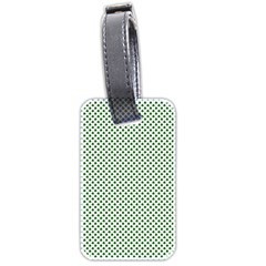 Shamrock 2-tone Green On White St Patrick’s Day Clover Luggage Tags (two Sides) by PodArtist