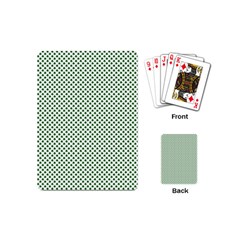 Shamrock 2-tone Green On White St Patrick’s Day Clover Playing Cards (mini)  by PodArtist