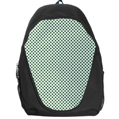 Shamrock 2-tone Green On White St Patrick’s Day Clover Backpack Bag by PodArtist