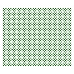 Shamrock 2-tone Green On White St Patrick’s Day Clover Double Sided Flano Blanket (small)  by PodArtist