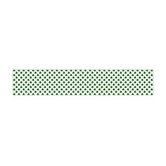 Shamrock 2-tone Green On White St Patrick’s Day Clover Flano Scarf (mini) by PodArtist