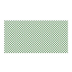 Shamrock 2-tone Green On White St Patrick’s Day Clover Satin Wrap by PodArtist