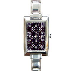 Futuristic Geometric Pattern Rectangle Italian Charm Watch by dflcprints