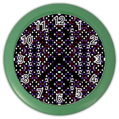 Futuristic Geometric Pattern Color Wall Clocks by dflcprints