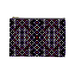 Futuristic Geometric Pattern Cosmetic Bag (large)  by dflcprints