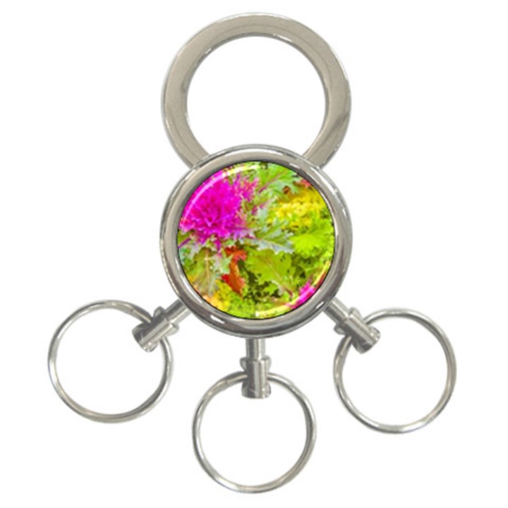 Colored Plants Photo 3-Ring Key Chains