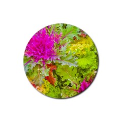 Colored Plants Photo Rubber Coaster (round)  by dflcprints