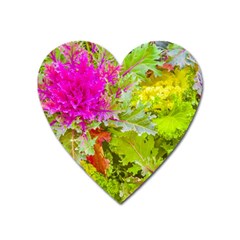 Colored Plants Photo Heart Magnet by dflcprints