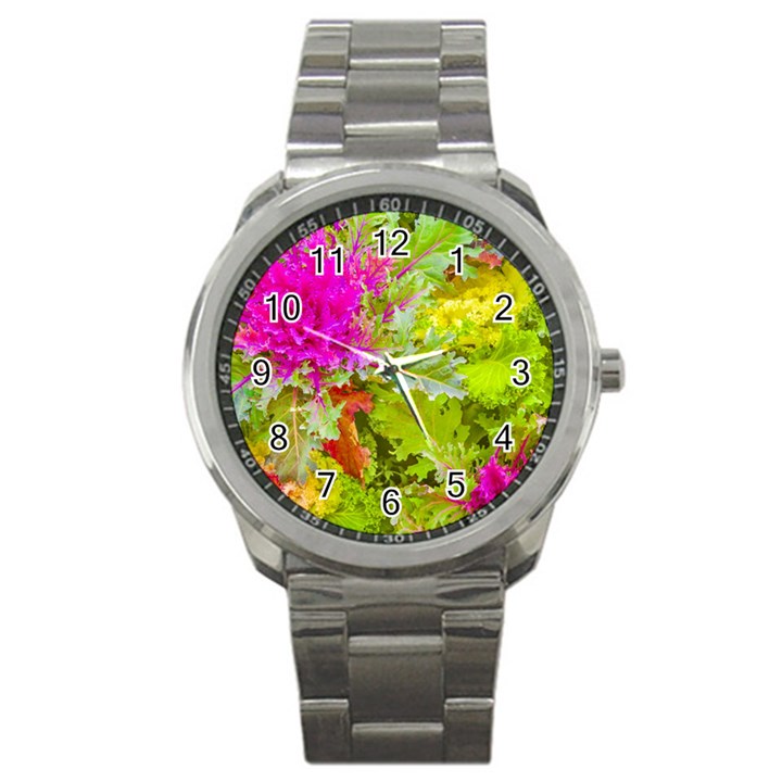 Colored Plants Photo Sport Metal Watch