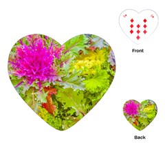 Colored Plants Photo Playing Cards (heart)  by dflcprints