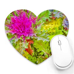 Colored Plants Photo Heart Mousepads by dflcprints