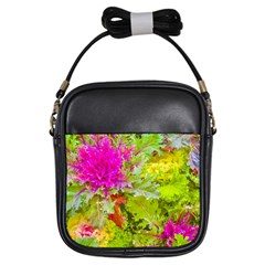 Colored Plants Photo Girls Sling Bags by dflcprints