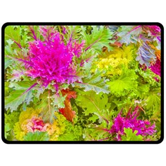 Colored Plants Photo Fleece Blanket (large)  by dflcprints