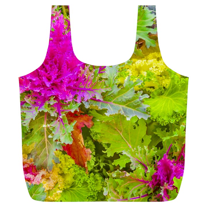 Colored Plants Photo Full Print Recycle Bags (L) 