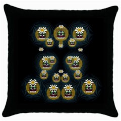 Bats In Caves In Spring Time Throw Pillow Case (black) by pepitasart