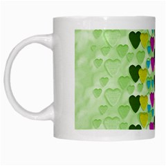 Summer Time In Lovely Hearts White Mugs by pepitasart