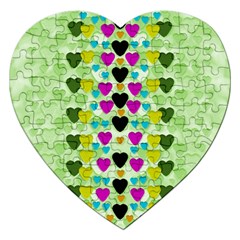 Summer Time In Lovely Hearts Jigsaw Puzzle (heart) by pepitasart