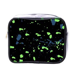 Dark Splatter Abstract Mini Toiletries Bags by dflcprints