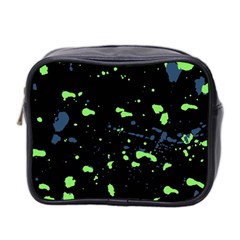 Dark Splatter Abstract Mini Toiletries Bag 2-side by dflcprints