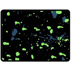 Dark Splatter Abstract Fleece Blanket (large)  by dflcprints