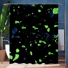 Dark Splatter Abstract Shower Curtain 60  X 72  (medium)  by dflcprints