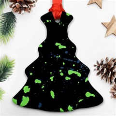 Dark Splatter Abstract Ornament (christmas Tree)  by dflcprints